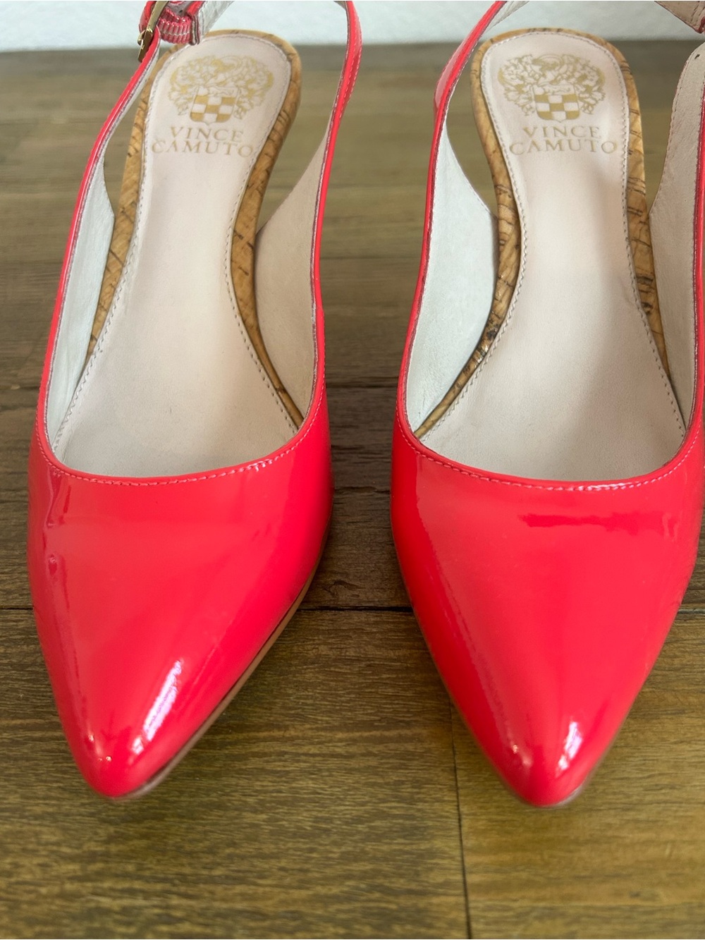 Vince Camuto Hot Pink Patent Slingback Pumps - Picture 3 of 11
